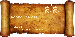 Repka Rudolf névjegykártya